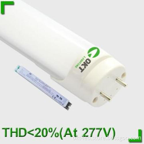 DLC tube light with Isolation external driver! THD<20% At 277V DLC UL